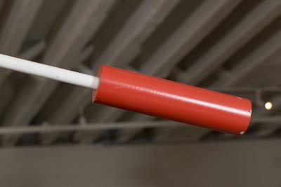 J J M Hoogervorst J J M HOOGERVORST FOR ANVIA ENAMELED METAL ARTICULATED CEILING FIXTURE