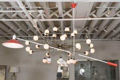 J J M Hoogervorst J J M HOOGERVORST FOR ANVIA ENAMELED METAL ARTICULATED CEILING FIXTURE