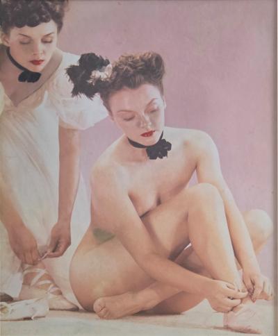 J Kempe Early Carbro Color Photograph of Ballerinas inscribed to Frank Farrell J Kempe