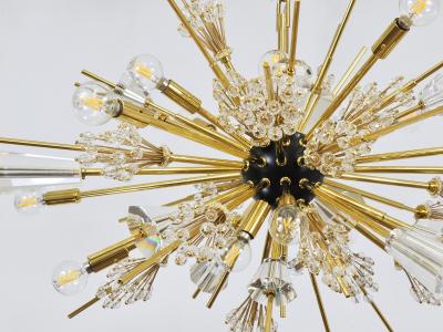 J L Lobmeyr Huge J L Lobmeyr Metropolitan Opera Sputnik Crystal Brass Met Chandelier Vienna