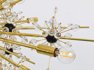 J L Lobmeyr Huge J L Lobmeyr Metropolitan Opera Sputnik Crystal Brass Met Chandelier Vienna