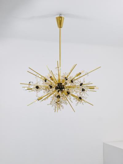 J L Lobmeyr Huge J L Lobmeyr Metropolitan Opera Sputnik Crystal Brass Met Chandelier Vienna