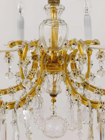 J L Lobmeyr Lobmeyr Baroque Maria Theresia Parlor Chandelier Crystal Glass Vienna 1940s