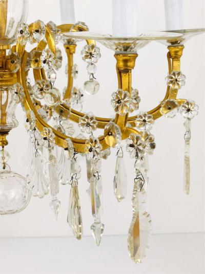 J L Lobmeyr Lobmeyr Baroque Maria Theresia Parlor Chandelier Crystal Glass Vienna 1940s