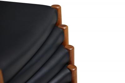 J L M llers M belfabrik Six Niels Moller for JL Moller 80A Teak Stacking Stool Benches