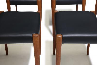 J L M llers M belfabrik Six Niels Moller for JL Moller 80A Teak Stacking Stool Benches