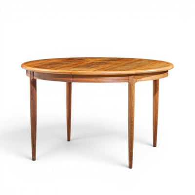 J L Moller JL Moller Mid Century Danish Rosewood Expanding Dining Table with 2 Leaves