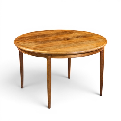 J L Moller JL Moller Mid Century Danish Rosewood Expanding Dining Table with 2 Leaves