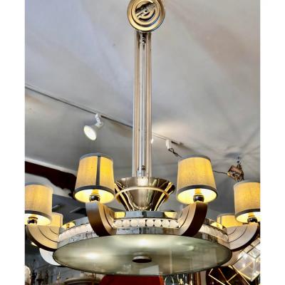 J Robert Scott Art Deco Sally Sirkin Lewis for J Robert Scott Chandelier