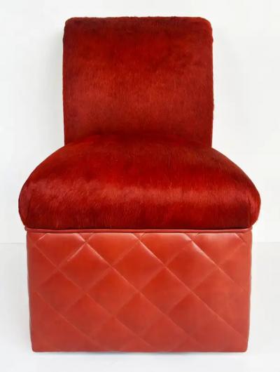 J Robert Scott J Robert Scott Cambon Leather Hide Slipper Chairs Per Item