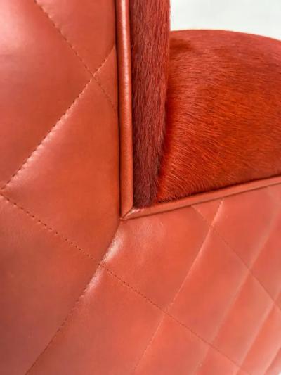 J Robert Scott J Robert Scott Cambon Leather Hide Slipper Chairs Per Item