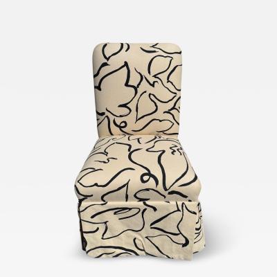 J Robert Scott J Robert Scott Modern Designer Slipper Chair W Abstract Fabric