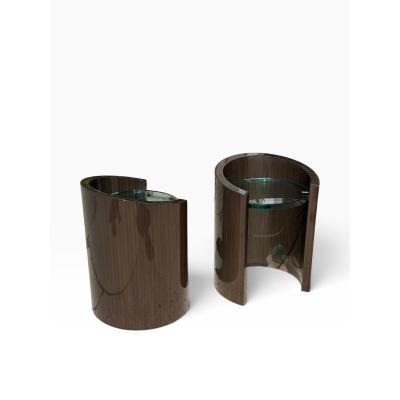 J Robert Scott Pair of J Robert Scott Modernist Macassar Side Tables