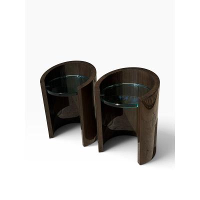 J Robert Scott Pair of J Robert Scott Modernist Macassar Side Tables