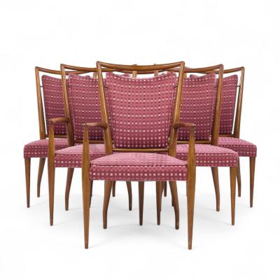 J Stuart Clingman J Stuart Clingman for Widdicomb Mid Century Walnut Dining Chairs Set of 6