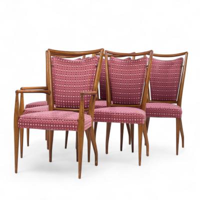 J Stuart Clingman J Stuart Clingman for Widdicomb Mid Century Walnut Dining Chairs Set of 6