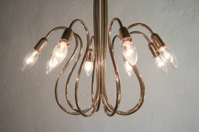 J T Kalmar Austrian Mid Century Octopus Chandelier Attributed to J T Kalmar 1950s