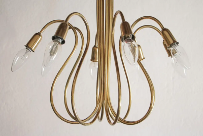 J T Kalmar Austrian Mid Century Octopus Chandelier Attributed to J T Kalmar 1950s
