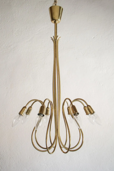 J T Kalmar Austrian Mid Century Octopus Chandelier Attributed to J T Kalmar 1950s