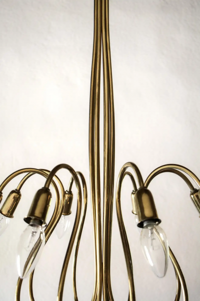 J T Kalmar Austrian Mid Century Octopus Chandelier Attributed to J T Kalmar 1950s