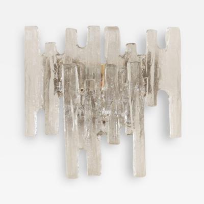 J T Kalmar Grand Scale Kalmar Ice Glass Vanity Sconce