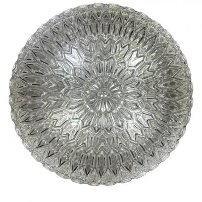 J T Kalmar J T Kalmar Elegant Cut Glass Flush Mount Light Fixture 1960s