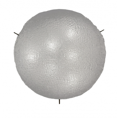 J T Kalmar JT Kalmar Crackle Patterned Flush Mount Ceiling Fixture 1960