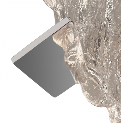 J T Kalmar JT Kalmar Crackle Patterned Flush Mount Ceiling Fixture 1960