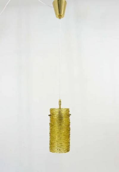 J T Kalmar Mid Century J T Kalmar Modernist Glass Tube Brass Pendant Lamp Austria 1950s