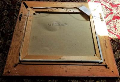 J Van Buiksloot Dutch Ice Skating Oil on Canvas by Van Buiksloot