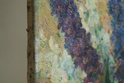 J Verhoeven Bouquet Oil on Canvas Early 20th Century