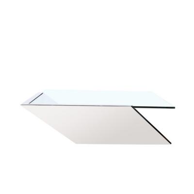 J Wade Beam Mid Century Cantilevered Chrome Glass Coffee Table by J Wade Beam for Brueton