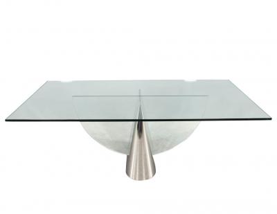 J Wade Beam Modern Glass Pinnacle Table by J Wade Beam