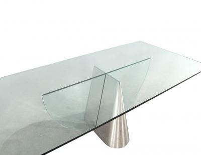 J Wade Beam Modern Glass Pinnacle Table by J Wade Beam