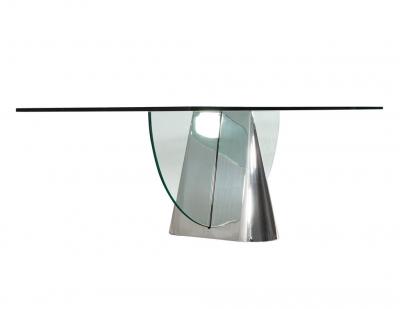 J Wade Beam Modern Glass Pinnacle Table by J Wade Beam
