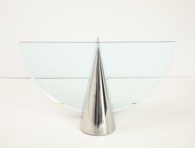 J Wade Beam Polished Steel Pinnacle Dining Table by J Wade Beam for Brueton