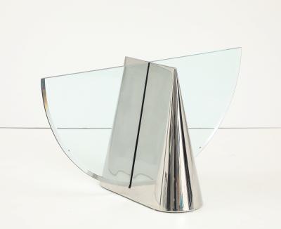 J Wade Beam Polished Steel Pinnacle Dining Table by J Wade Beam for Brueton