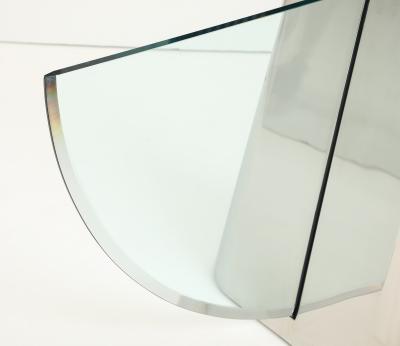 J Wade Beam Polished Steel Pinnacle Dining Table by J Wade Beam for Brueton