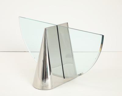 J Wade Beam Polished Steel Pinnacle Dining Table by J Wade Beam for Brueton