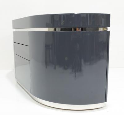 J Wade Beam Wade Beam For Brueton Ponte Credenza in High Gloss Blue Gray