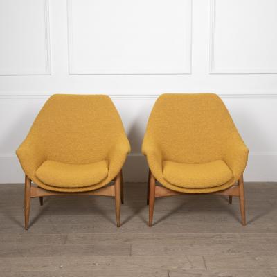 J lia Gaubek Pair of Mid Century Julia Gaubek Armchairs