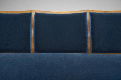J rgen Christensen Three Seater Sofa in Blue Mohair Upholstery by J rgen Christensen Denmark 1930s