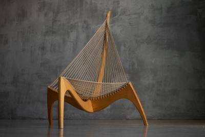 J rgen H velskov Harp Chair by J rgen H velskov for Christensen Larsen Denmark 1960s