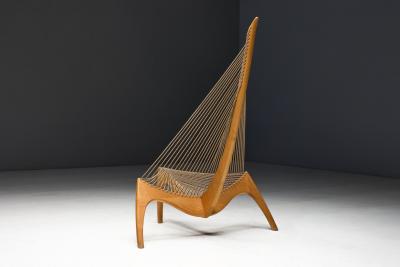 J rgen H velskov Harp Chair by J rgen H velskov for Christensen Larsen Denmark 1960s