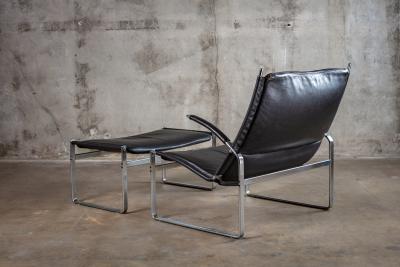 J rgen Kastholm Preben Fabricius FABRICIUS AND KASTHOLM LOUNGE CHAIR AND OTTOMAN