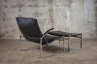 J rgen Kastholm Preben Fabricius FABRICIUS AND KASTHOLM LOUNGE CHAIR AND OTTOMAN
