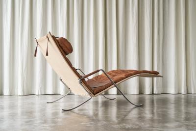 J rgen Kastholm Preben Fabricius Fabricius Kastholm FK87 in Patinated Cognac Leather 1960s