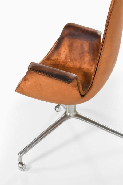 J rgen Kastholm Preben Fabricius Mid Century Office Chair in Leather by Preben Fabricius J rgen Kastholm 1960s