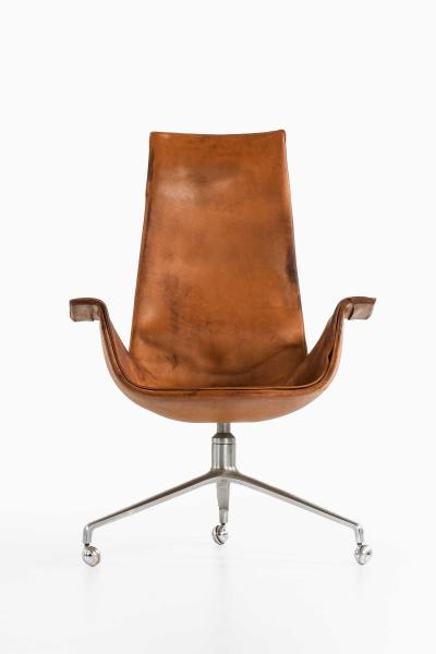 J rgen Kastholm Preben Fabricius Mid Century Office Chair in Leather by Preben Fabricius J rgen Kastholm 1960s