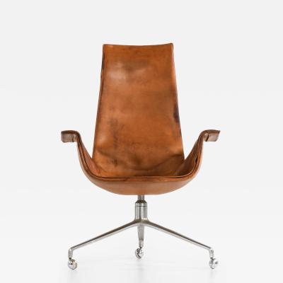 J rgen Kastholm Preben Fabricius Mid Century Office Chair in Leather by Preben Fabricius J rgen Kastholm 1960s